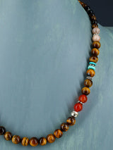 20" Navajo Single Strand Tiger Eye Necklace