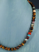 20" Navajo Single Strand Tiger Eye Necklace