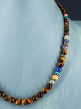 20" Navajo Single Strand Tiger Eye Necklace