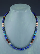20" Navajo Single Strand Lapis Necklace