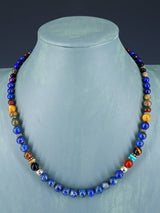 20" Navajo Single Strand Lapis Necklace