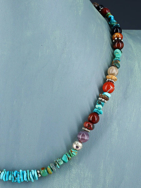 20" Navajo Single Strand Turquoise Necklace