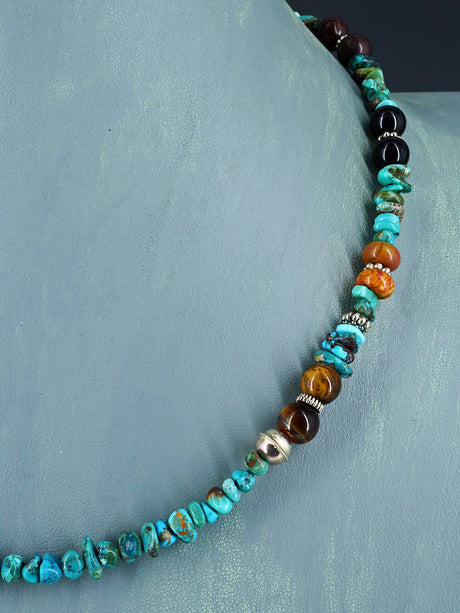 20" Navajo Single Strand Turquoise Necklace