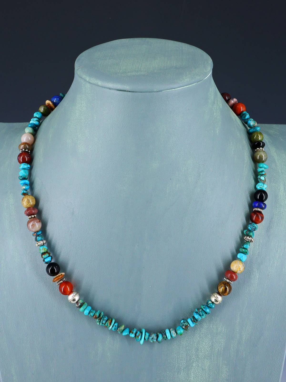 20" Navajo Single Strand Turquoise Necklace