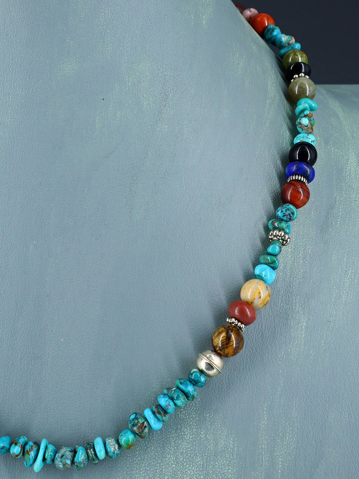 20" Navajo Single Strand Turquoise Necklace