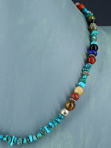 20" Navajo Single Strand Turquoise Necklace