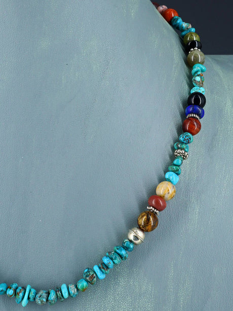 20" Navajo Single Strand Turquoise Necklace