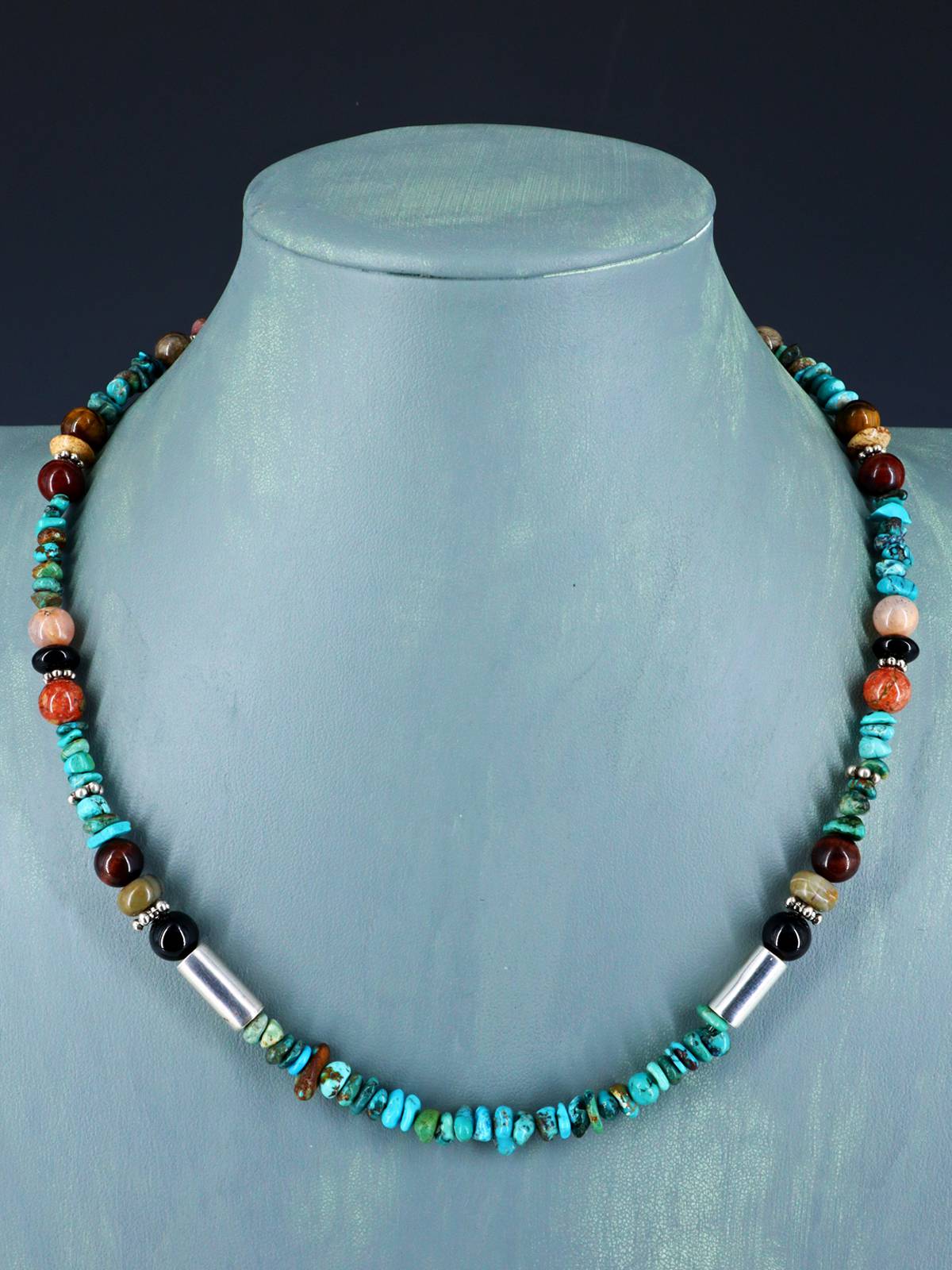 20" Navajo Single Strand Turquoise Necklace