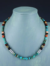20" Navajo Single Strand Turquoise Necklace
