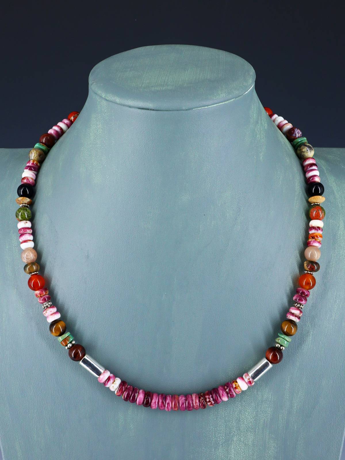 20" Navajo Single Strand Spiny Oyster Necklace