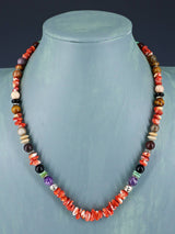 20" Navajo Single Strand Spiny Oyster Necklace