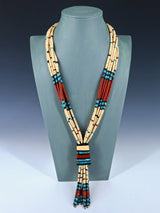 Native American Santo Domingo Shell Heishi Necklace