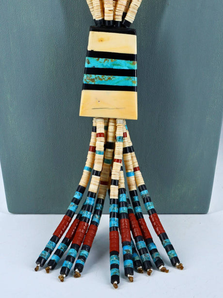 Collar de mosaico nativo americano Santo Domingo Thunderbird