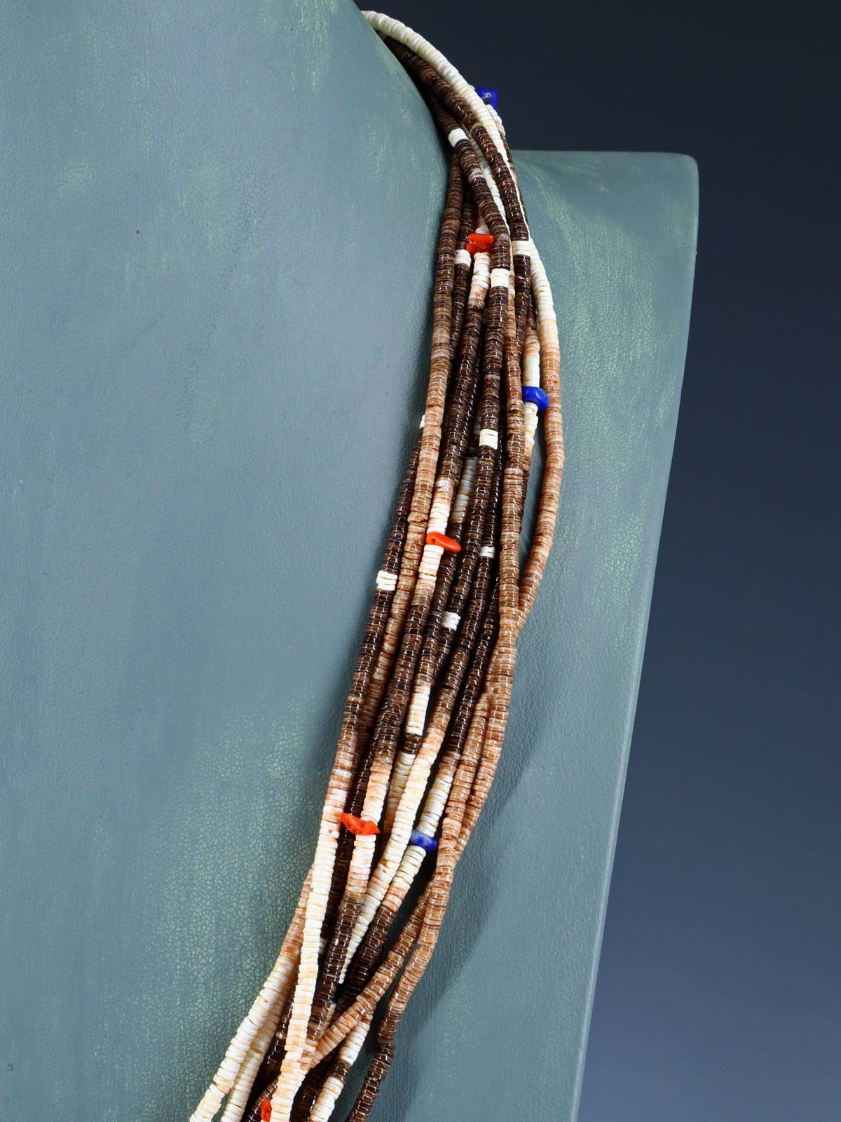 Native American Santo Domingo Ten Strand Heishi Necklace - PuebloDirect.com