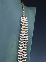 Native American Shell Zuni Fetish Carved Bird Necklace - PuebloDirect.com
