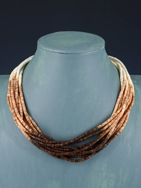 Native American Santo Domingo Ombre Heishi Necklace - PuebloDirect.com