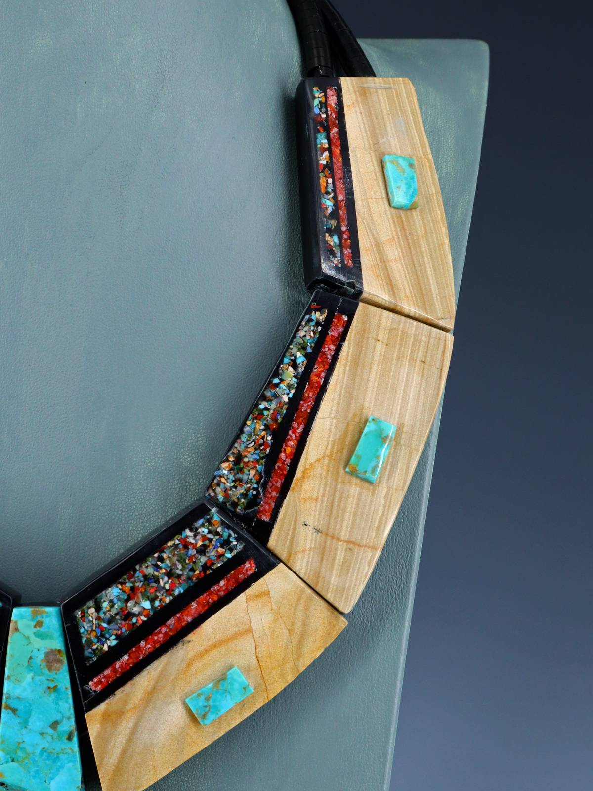 Native American Santo Domingo Mosaic Collar Necklace Set