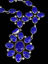 Native American Sterling Silver Lapis Necklace Set