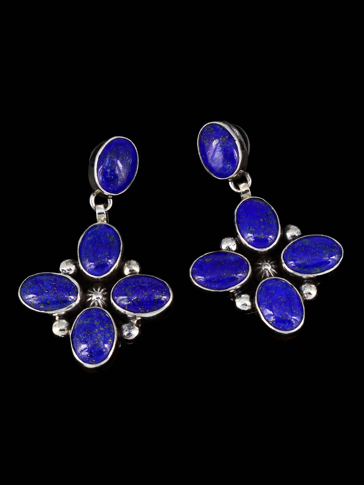 Native American Sterling Silver Lapis Necklace Set