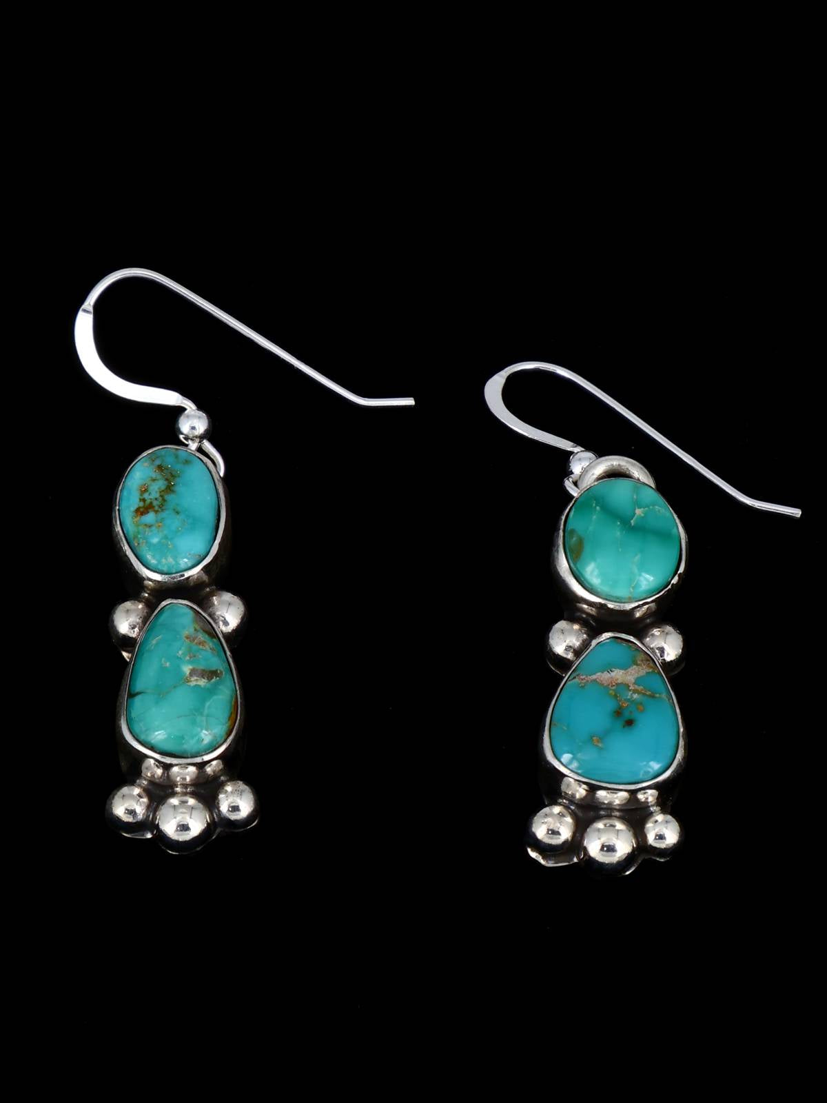 Native American Jewelry Sterling Silver Turquoise Lariat Necklace Set