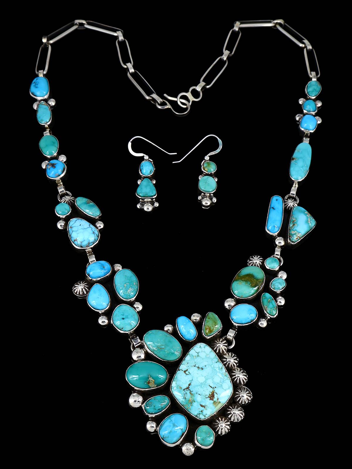 Native American Jewelry Turquoise Necklace Set