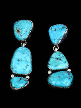 Native American Old Kingman Turquoise Squash Blossom Necklace