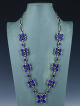Native American Sterling Silver Lapis Necklace Set