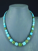 Navajo 19" Single Strand Barrel Bead Turquoise Necklace