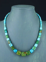 Navajo 19" Single Strand Barrel Bead Turquoise Necklace