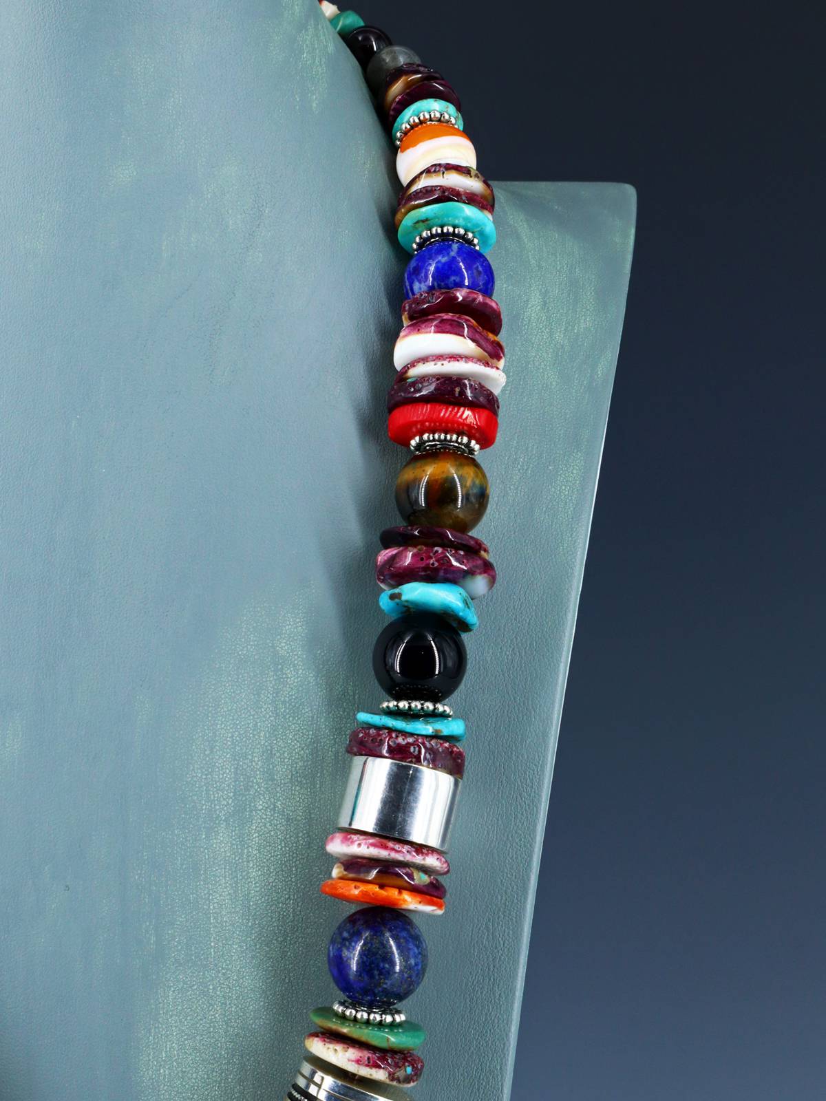 Extra Large Navajo 28" Spiny Oyster Single Strand Beaded Necklace