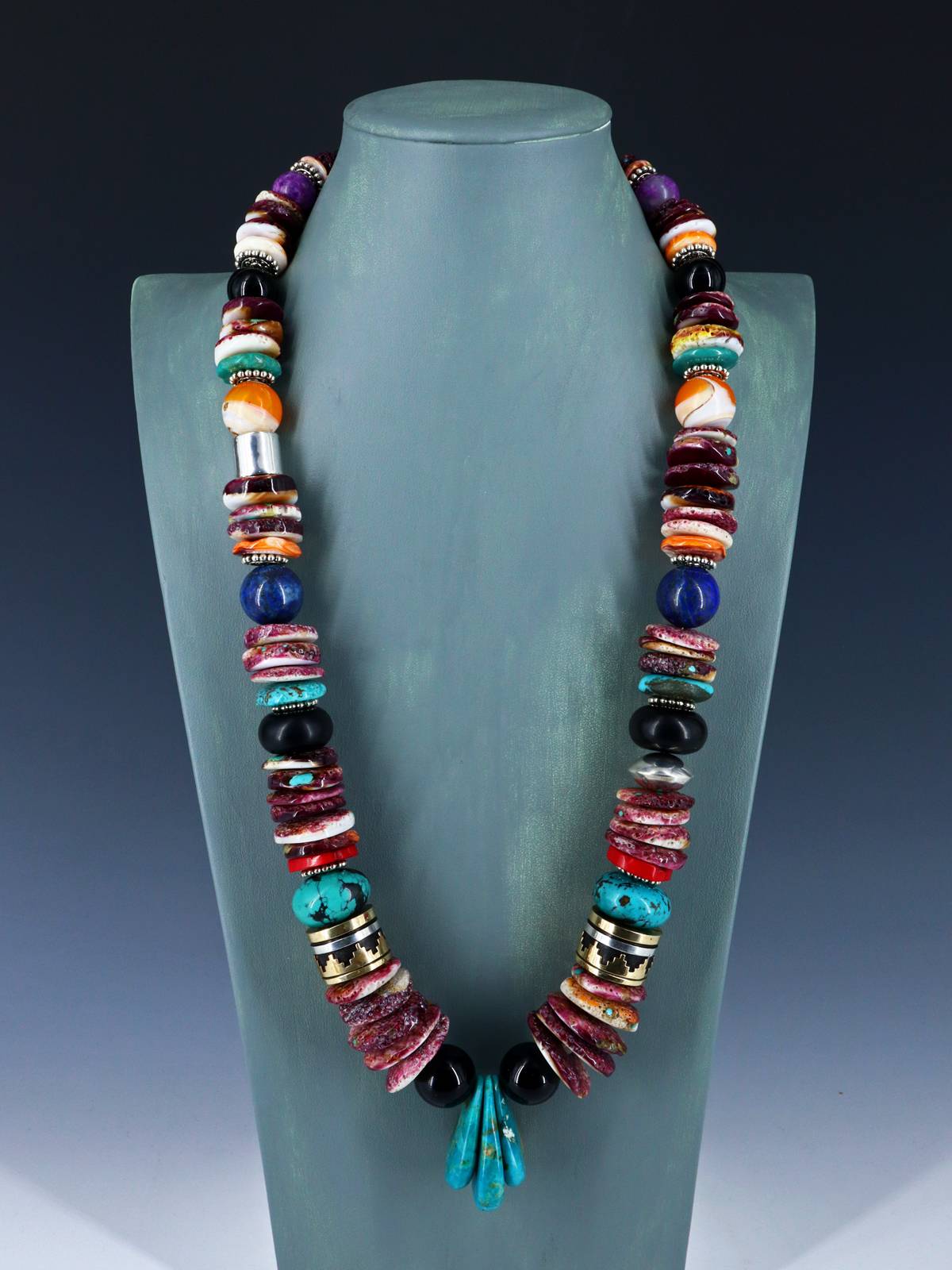 Extra Large Navajo 29" Spiny Oyster Single Strand Beaded Necklace