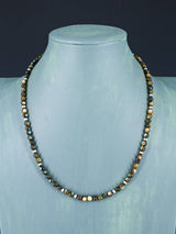 20" Native American Abalone and Sterling Silver Bead Necklace