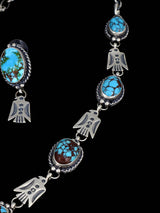 Native American Egyptian Turquoise Lariat Necklace and Earring Set