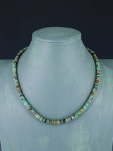 Navajo 18" Single Strand Turquoise Beaded Necklace