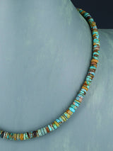 Navajo 18" Single Strand Turquoise Beaded Necklace