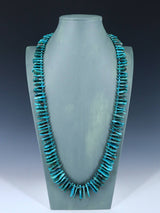 Collar con pestaña de lapislázuli y turquesa de joyería nativa americana de 32"