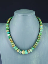 19" Single Strand Graduated Sky Horse Turquoise Necklace
