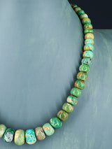 19" Single Strand Graduated Sky Horse Turquoise Necklace