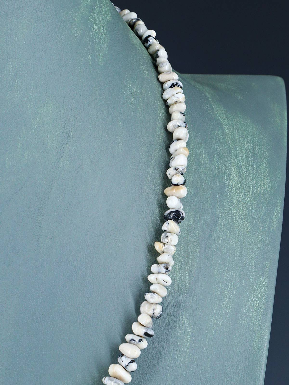 20" Native American White Buffalo Single Strand Necklace