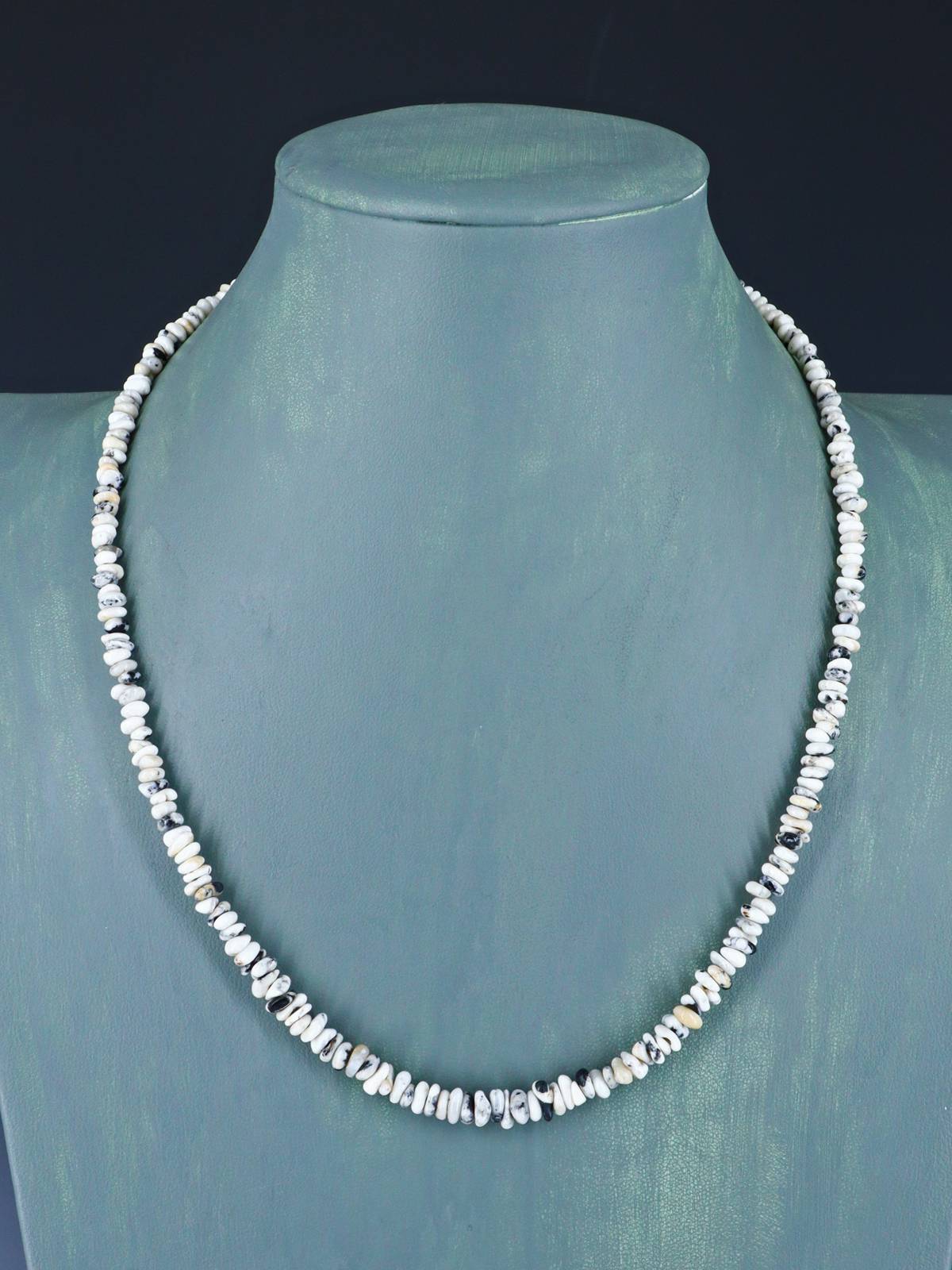 20" Native American White Buffalo Single Strand Necklace