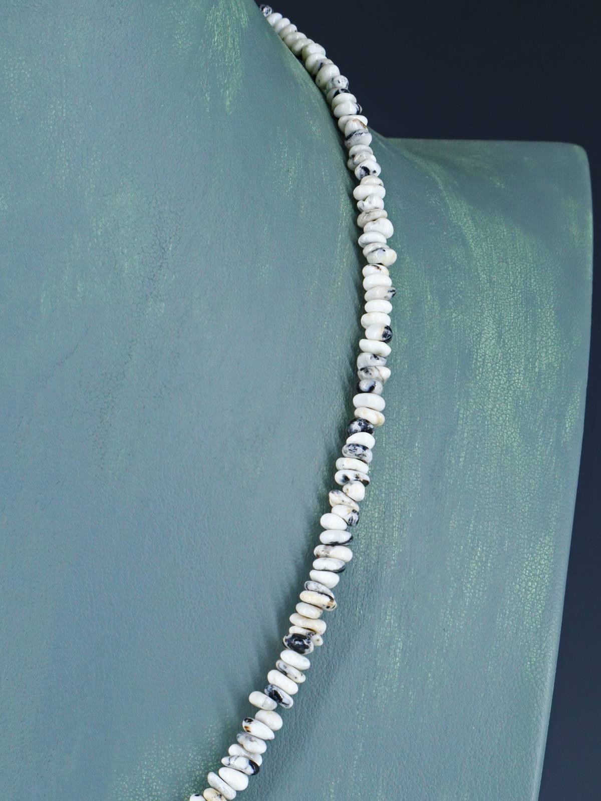 20" Native American White Buffalo Single Strand Necklace