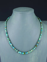 20" Single Strand Natural Carico Lake Turquoise Necklace