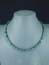 Navajo 18" Single Strand Emerald Valley Turquoise Necklace