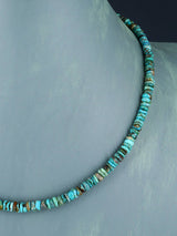 Navajo 18" Single Strand Emerald Valley Turquoise Necklace