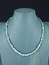 20" Navajo Single Strand Larimar Nugget Necklace