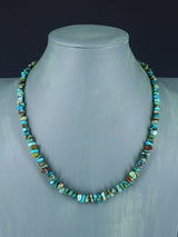 Navajo Single Strand Polychrome Turquoise Necklace