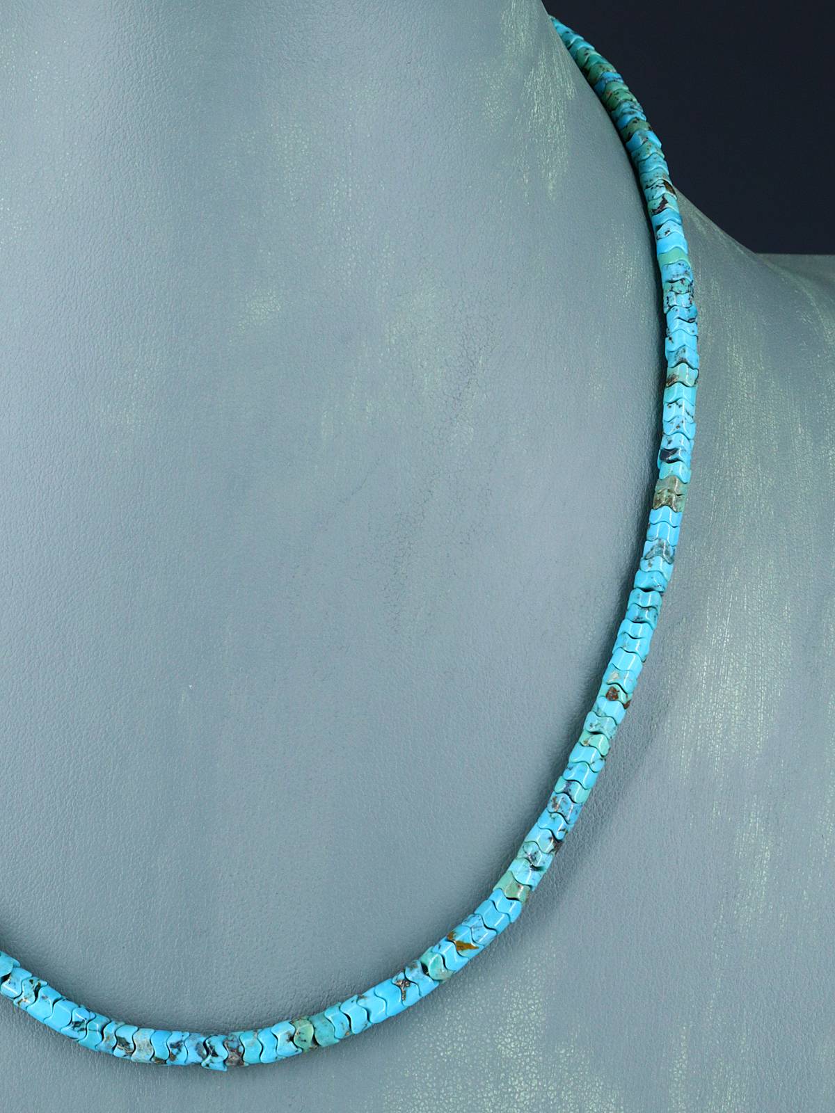 Navajo 18" Turquoise Snake Bead Necklace