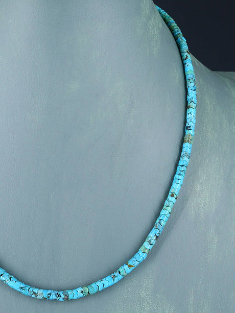 Navajo 18" Turquoise Snake Bead Necklace