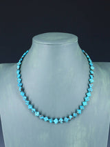Navajo 18" Single Strand Turquoise Cushion Bead Necklace