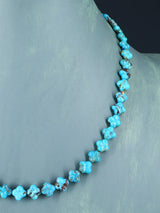 Navajo 18" Single Strand Turquoise Cushion Bead Necklace